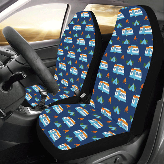 Camper Pattern Camping Themed No 3 Print Car Seat Covers (Set of 2)