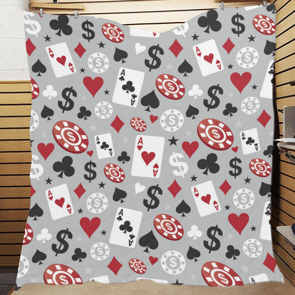 Casino Pattern Print Design 01 Premium Quilt