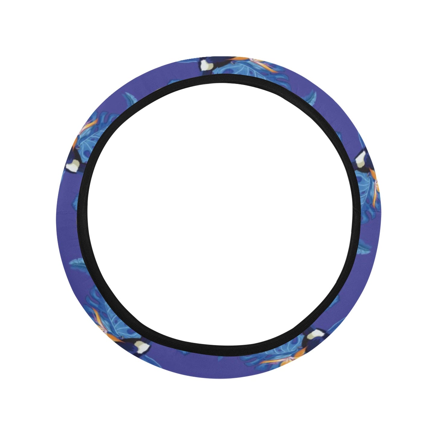 Toucan Print Design LKS306 Steering Wheel Cover with Elastic Edge
