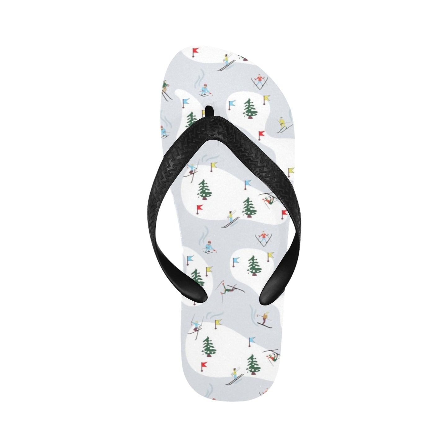 Ski Print Design LKS305 Flip Flops