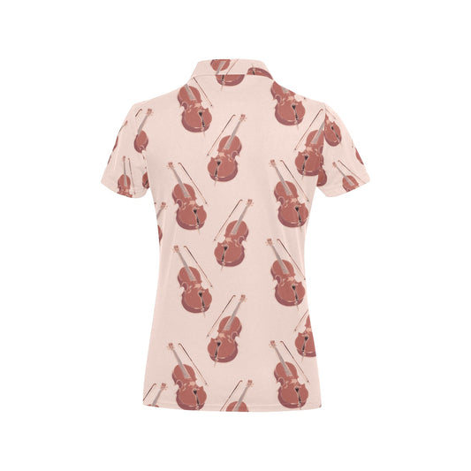 Cello Pattern Print Design 03 Women's Polo Shirt