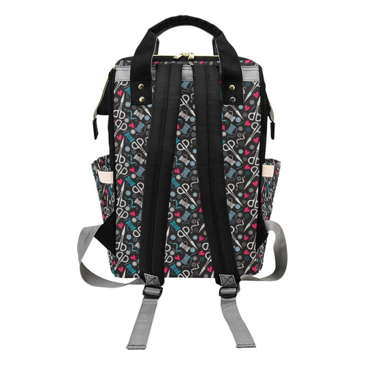 Sewing Equipment Print Design LKS305 Diaper Bag Backpack