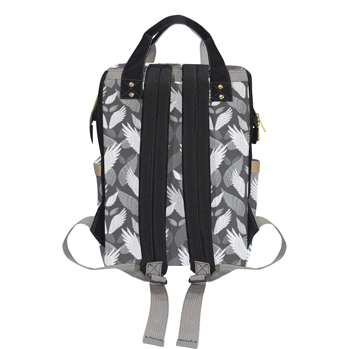 Angel Wings Pattern Design Themed Print Diaper Bag Backpack