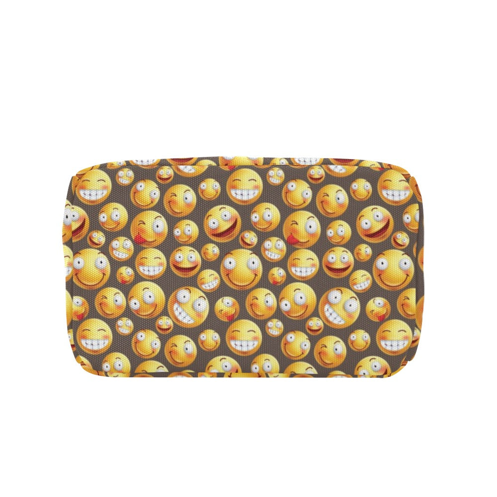Smiley Face Emoji Print Design LKS303 Insulated Lunch Bag