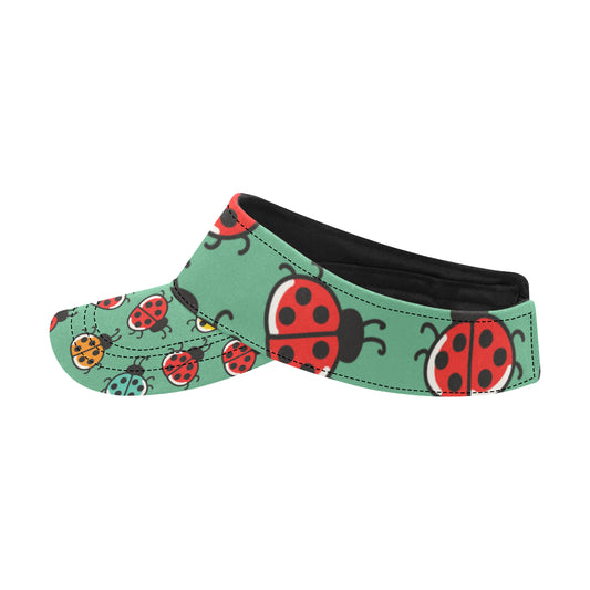 Ladybug Pattern Print Design 02 Unisex Sun Visor