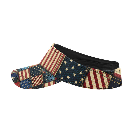 American flag Patchwork Design Unisex Sun Visor