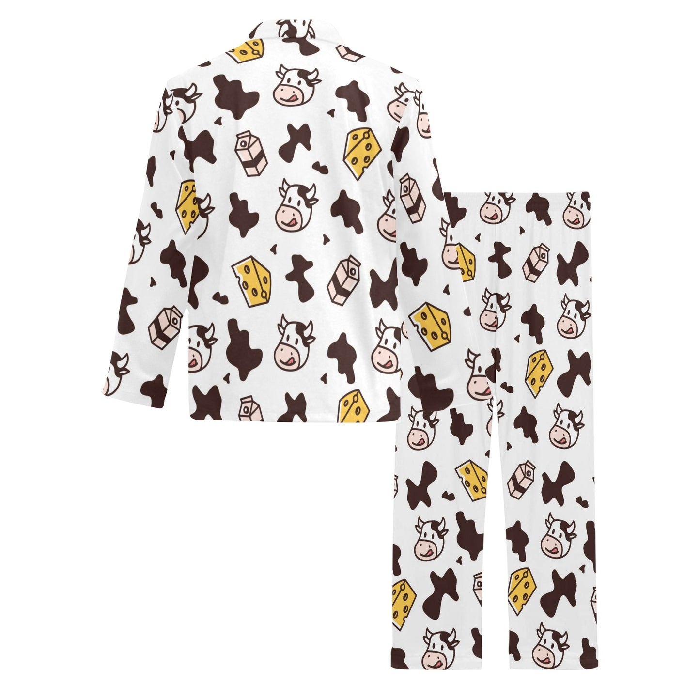 Cow Pattern Print Design 06 Men's Long Pajama Set