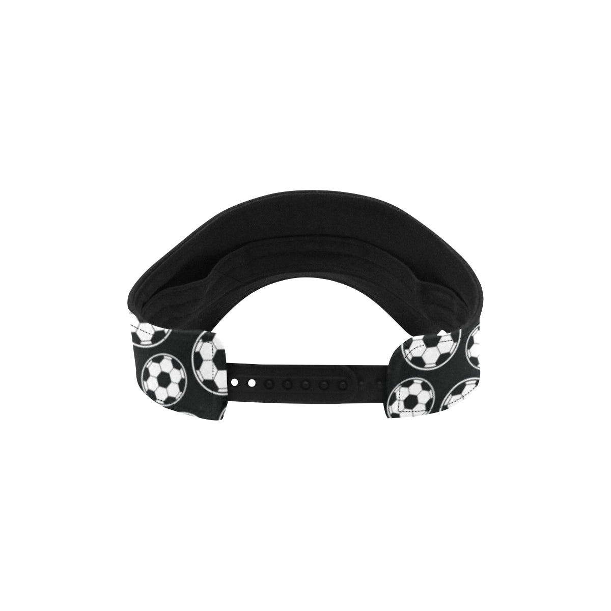 Soccer Ball Black Print Pattern Unisex Sun Visor