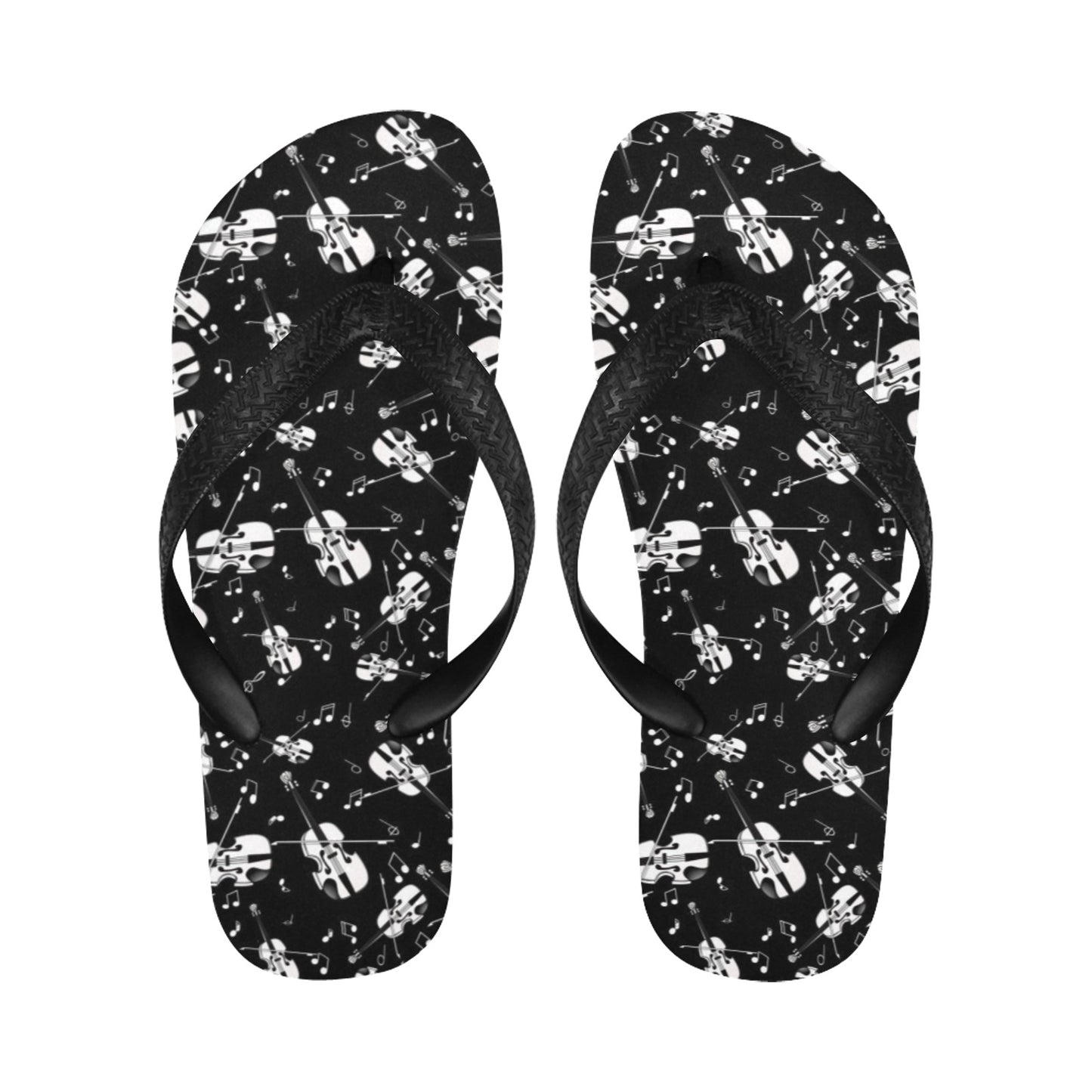 Violin Print Design LKS404 Flip Flops