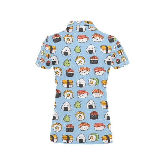 Sushi Print Design LKS303 Women's Polo Shirt