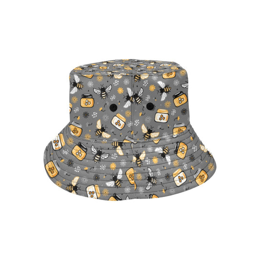 Honey Bee Print Design LKS301 Unisex Bucket Hat