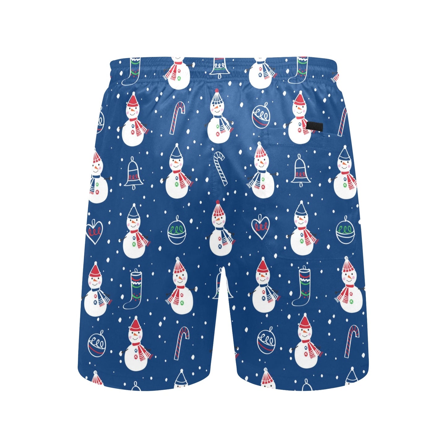 Snowman Print Design LKS306 Men's Swim Trunks Beach Shorts