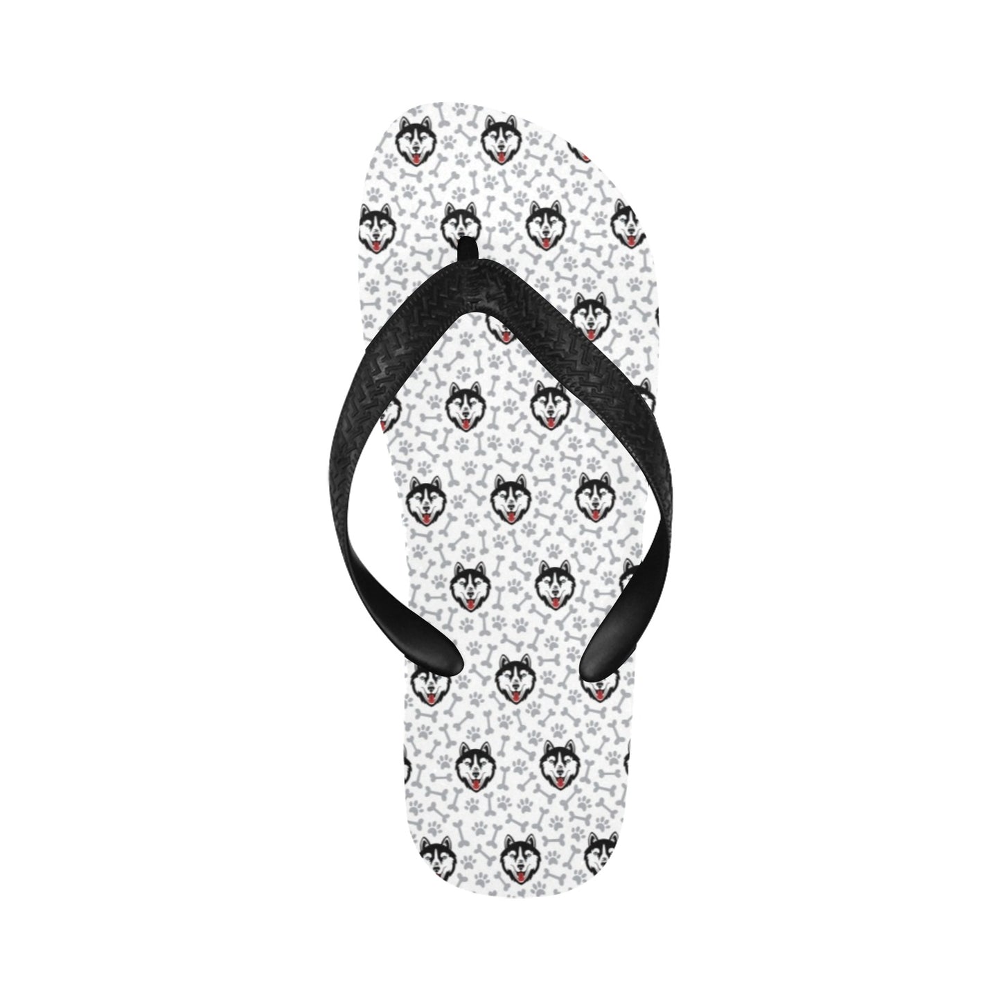 Siberian Huskies Print Design LKS305 Flip Flops