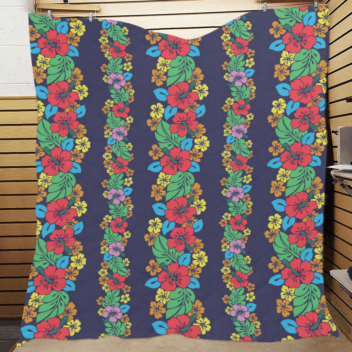 Hawaiian Themed Pattern Print Design H03 Premium Quilt