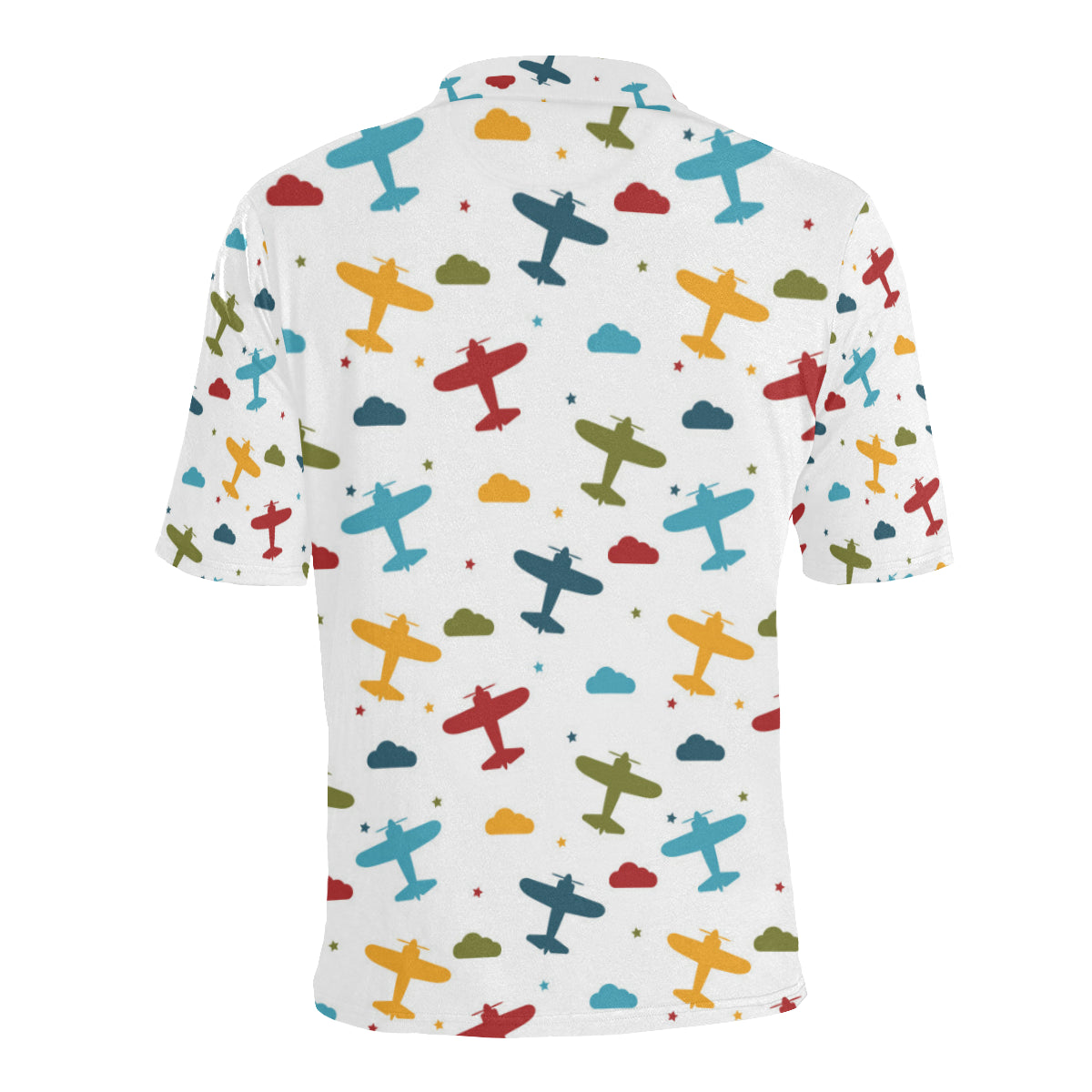Airplane Pattern Print Design 06 Men Polo Shirt