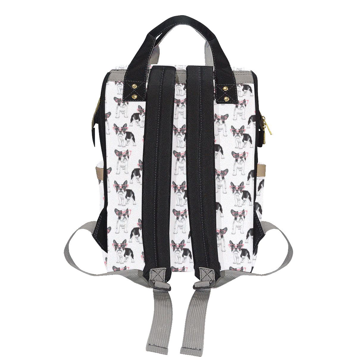 Boston Terrier Pattern Print Design 03 Diaper Bag Backpack