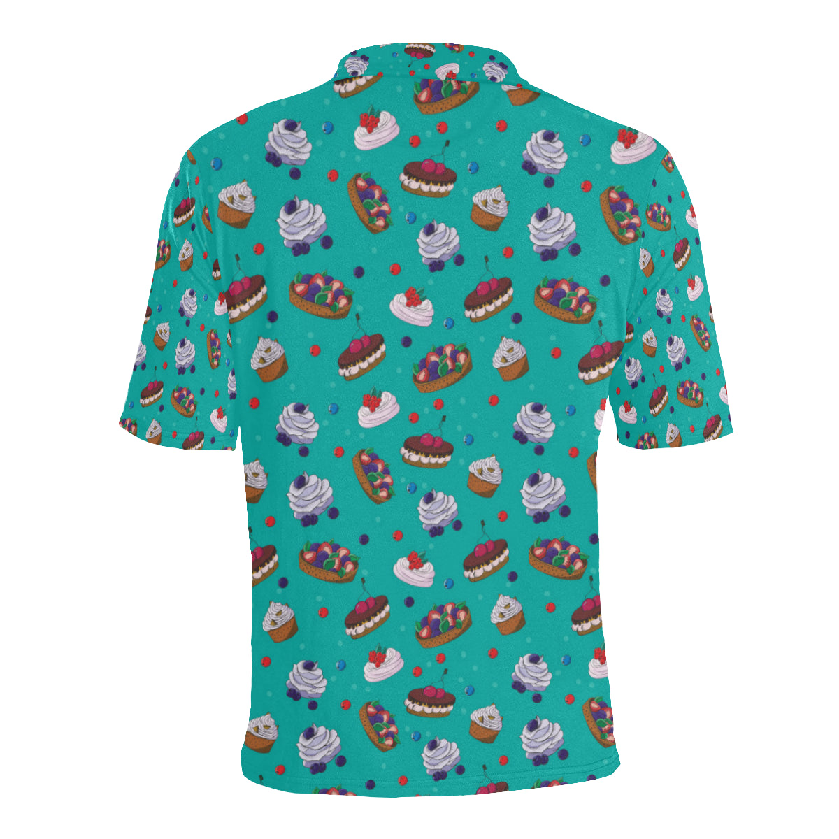 Cake Pattern Print Design 07 Men Polo Shirt
