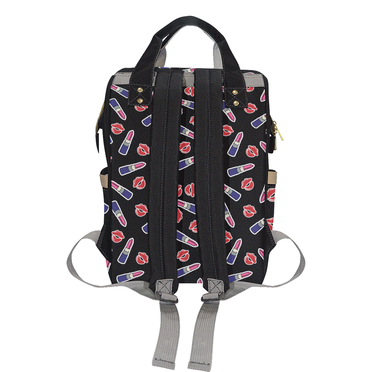Lipstick Pattern Print Design LT01 Diaper Bag Backpack