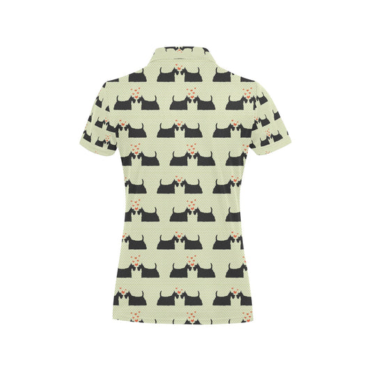 Scottish Terriers Print Design LKS304 Women's Polo Shirt