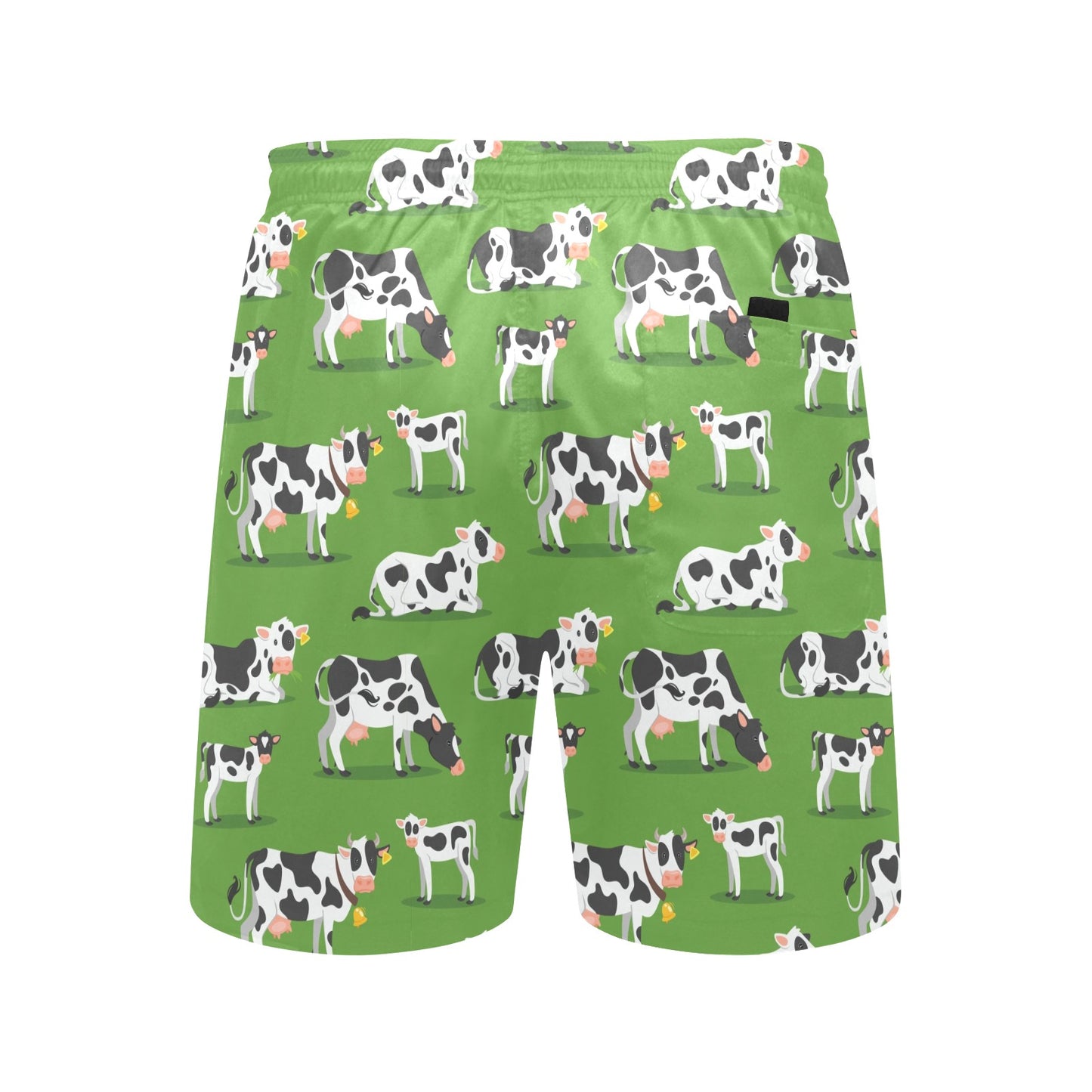 Cow Happy Print Pattern Men's Swim Trunks Beach Shorts