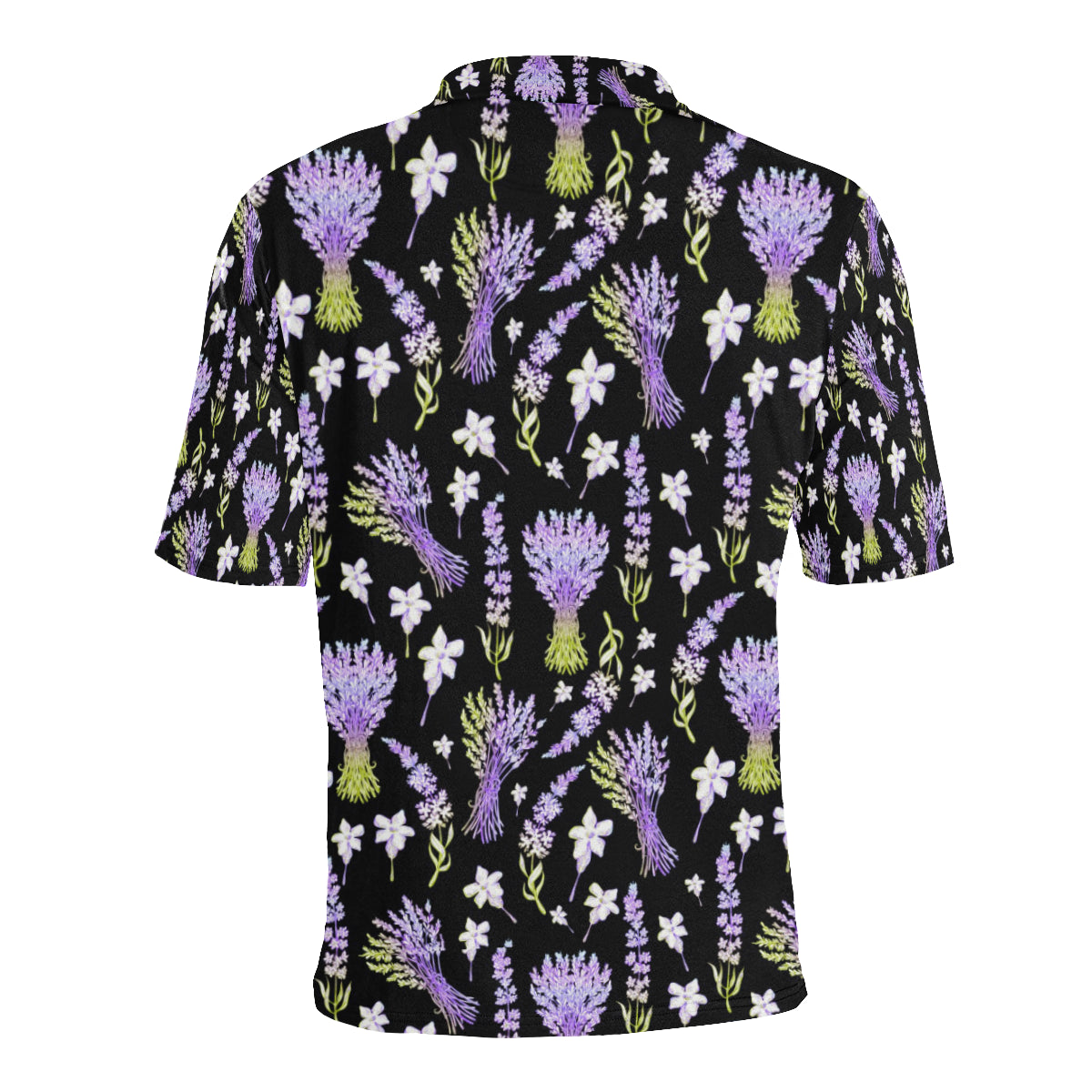 Lavender Pattern Print Design LV04 Men Polo Shirt