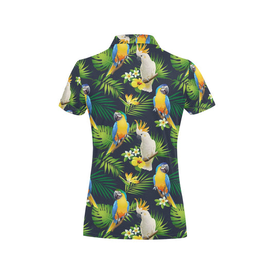 Parrot Pattern Print Design A03 Women's Polo Shirt