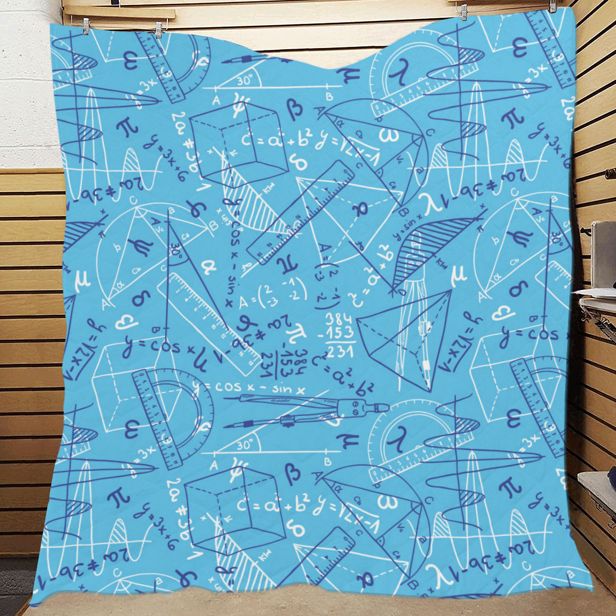Math Pattern Print Design 02 Premium Quilt