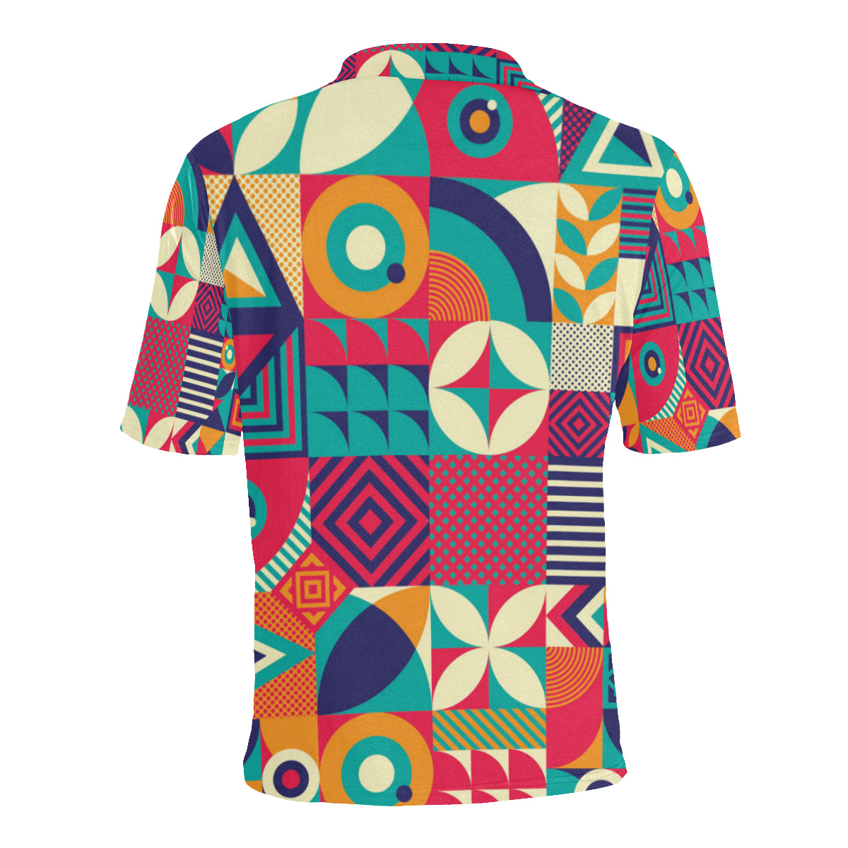 Mosaic Pattern Print Design 03 Men Polo Shirt