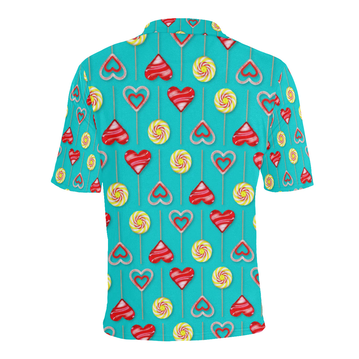 Lollipop Pattern Print Design LL06 Men Polo Shirt