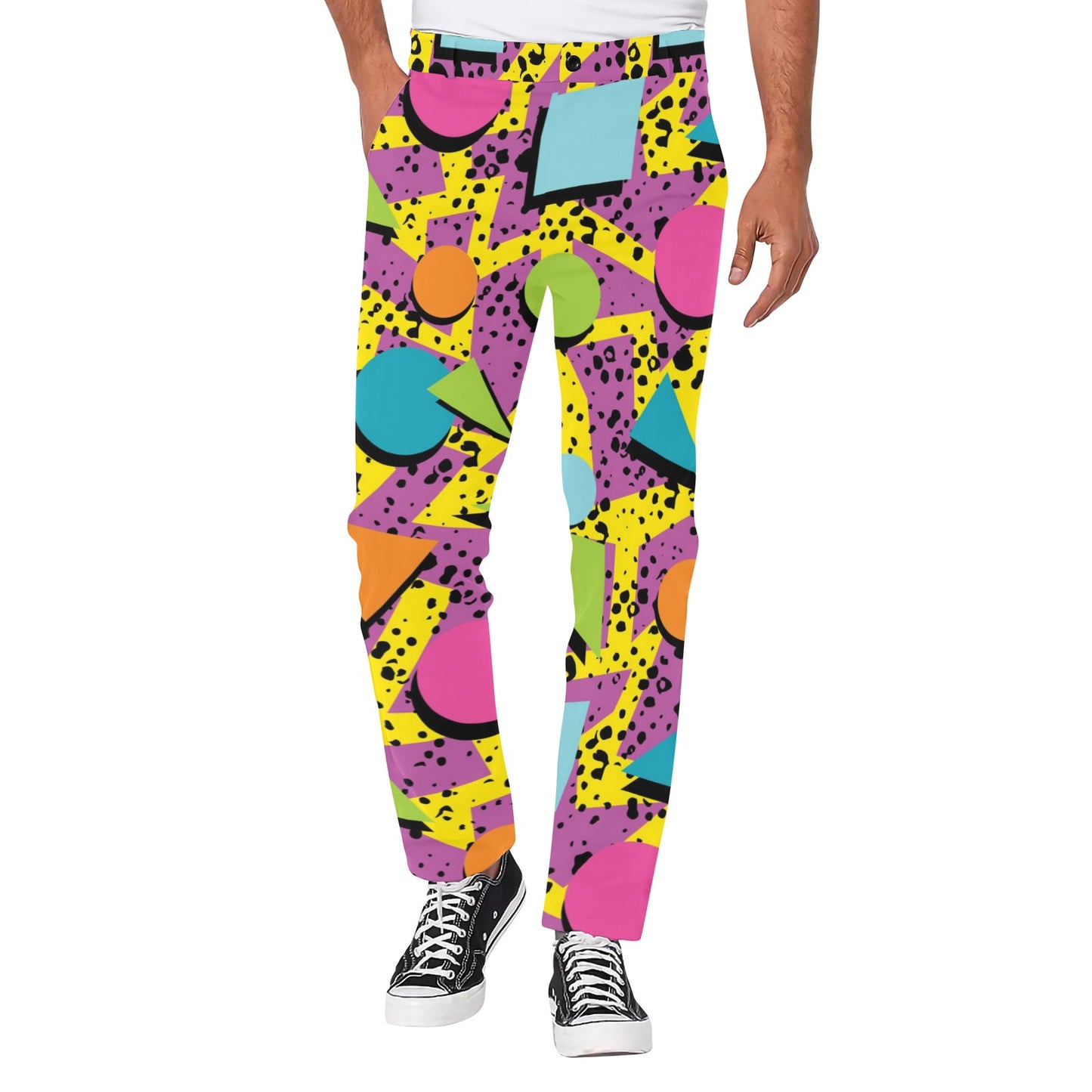 80s Pattern Print Design 1 Men's Pants