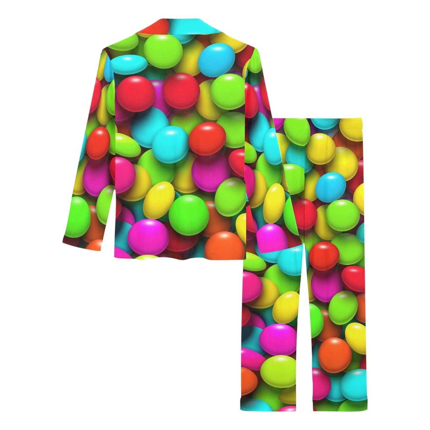 Candy Pattern Print Design CA03 Women's Long Pajama Set