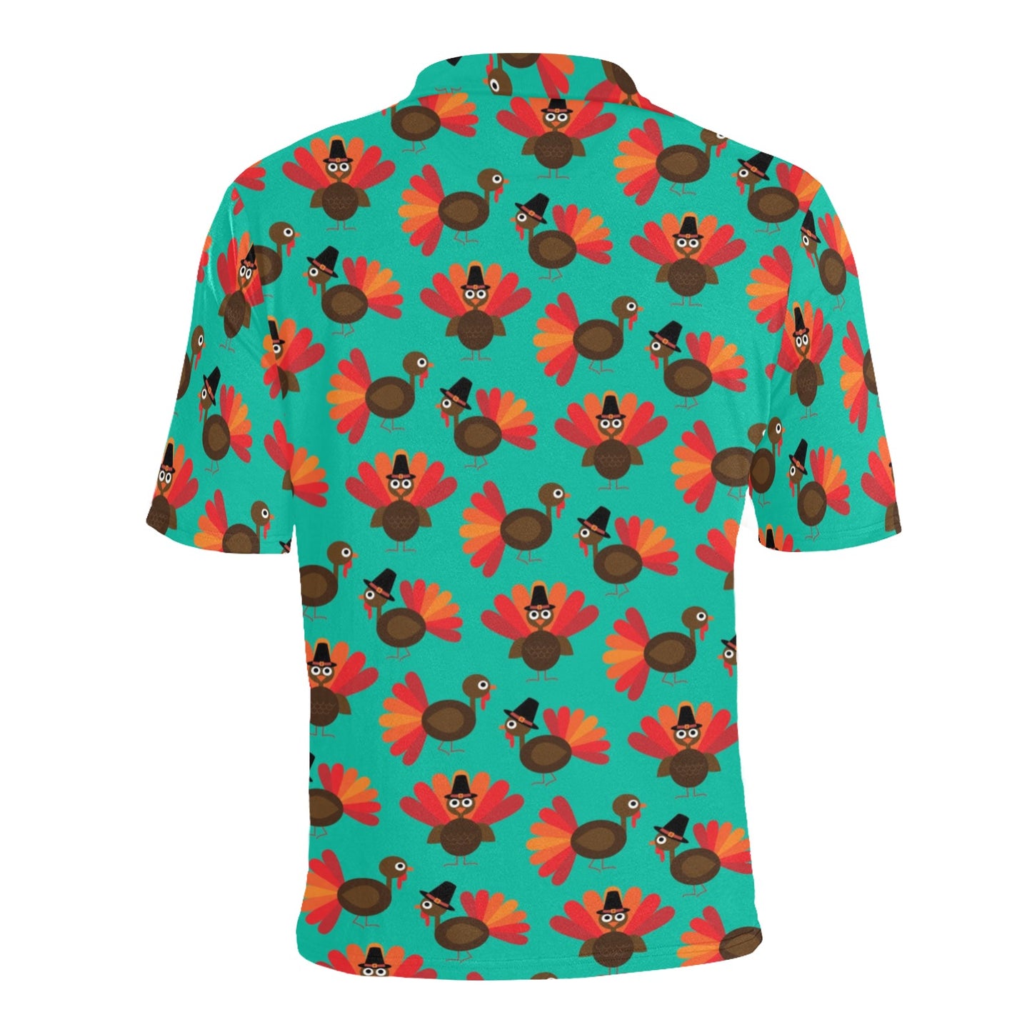 Turkey Print Design LKS402 Men Polo Shirt