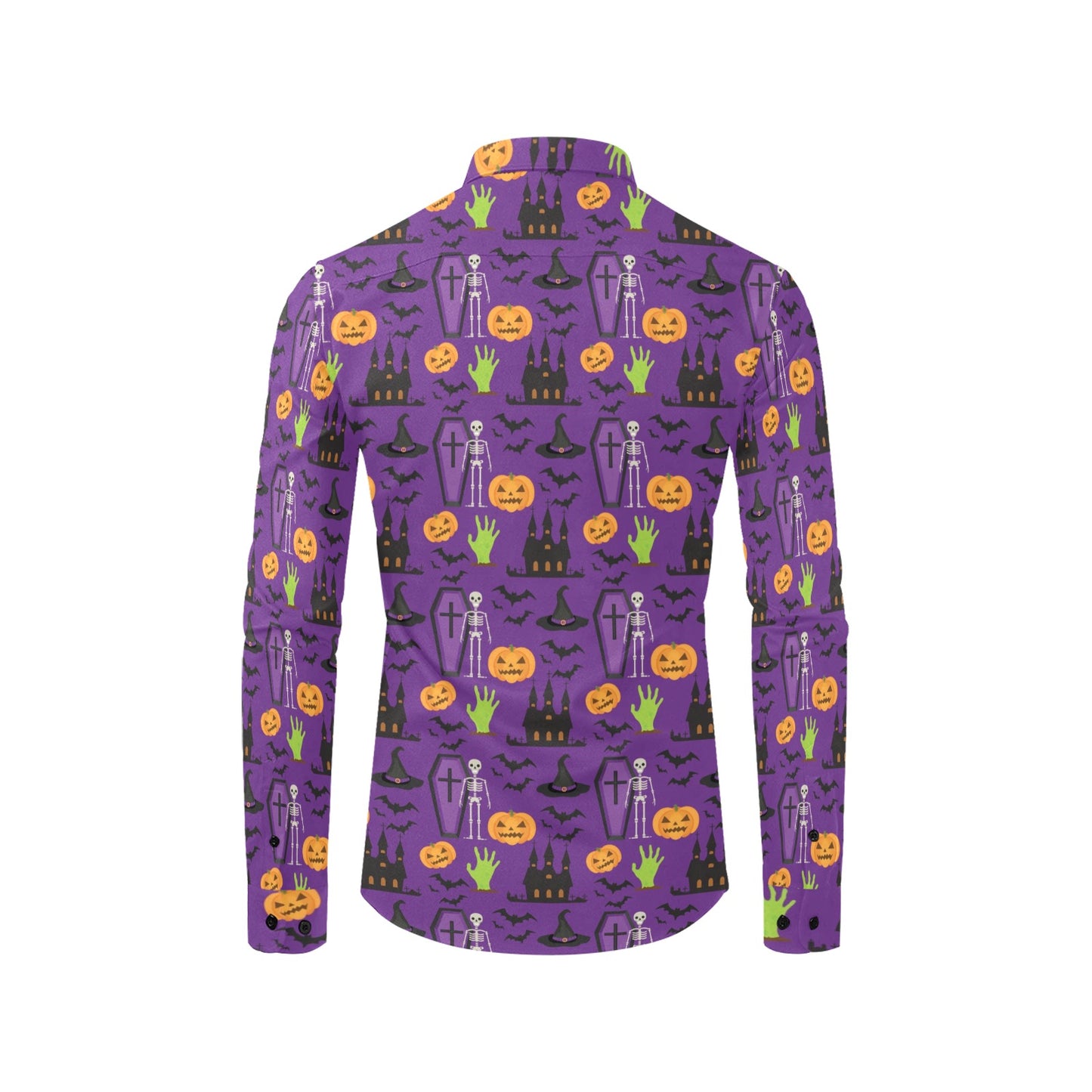 Halloween Print Design LKS403 Men's Long Sleeve Dress Shirt