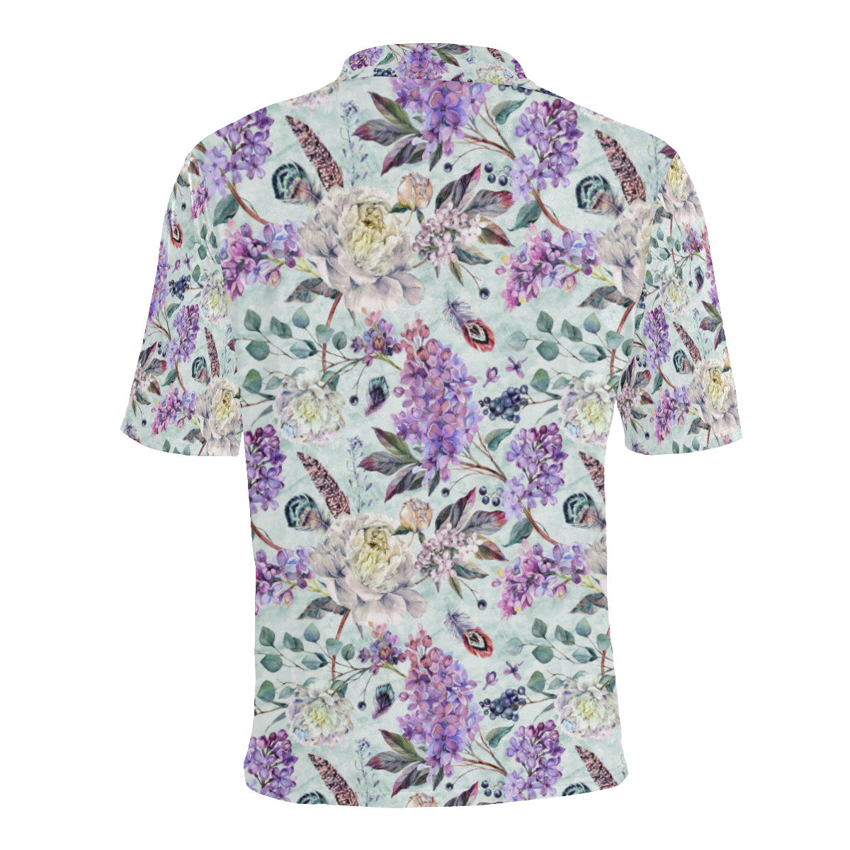 Lilac Pattern Print Design LI06 Men Polo Shirt