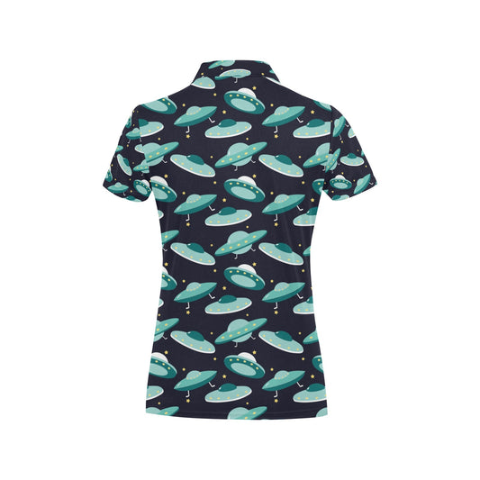 UFO Print Design LKS304 Women's Polo Shirt