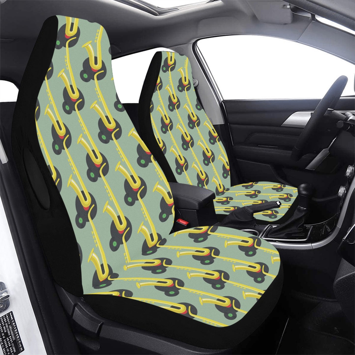Saxophone Print Design LKS405 Car Seat Covers