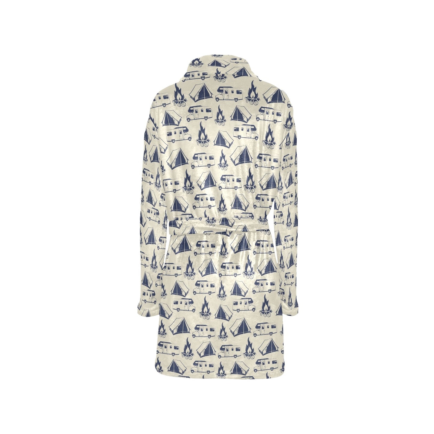 Campfire Pattern Print Design 01 Women's Fleece Robe