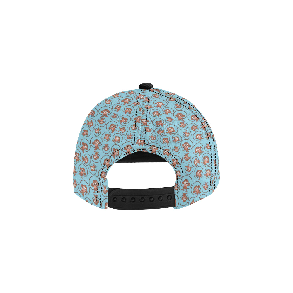 Monkey Cute Design Themed Print Snapback Cap