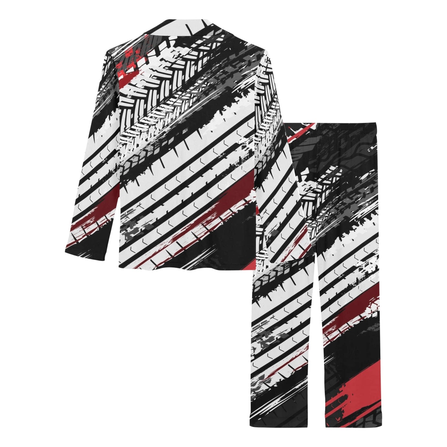 Racing Pattern Print Design A03 Women's Long Pajama Set