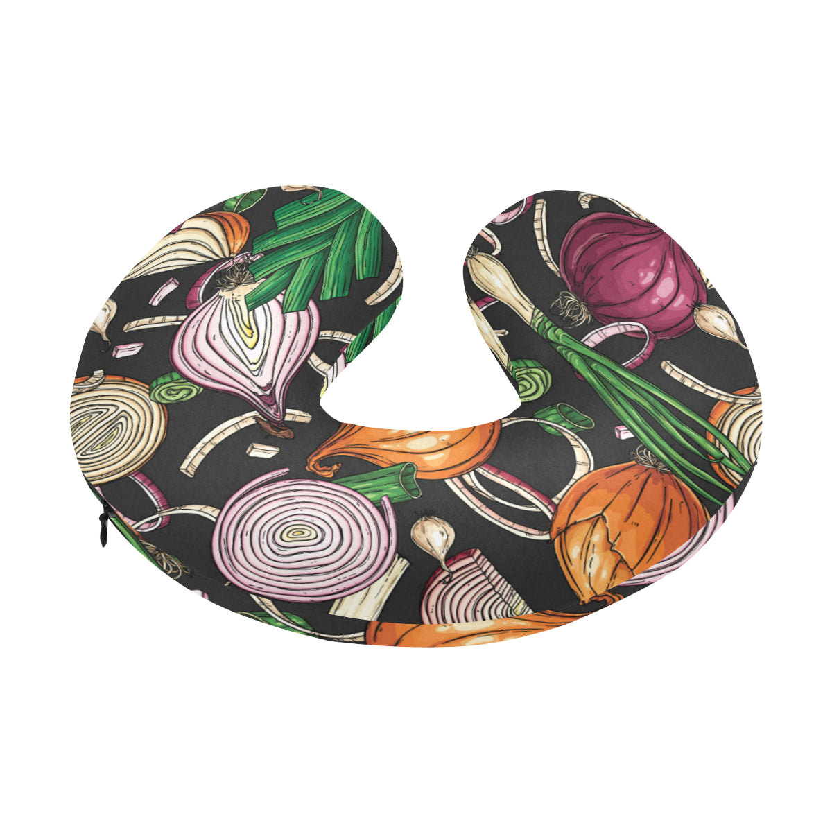 Onion Pattern Print Design A03 U-Shaped Travel Neck Pillow