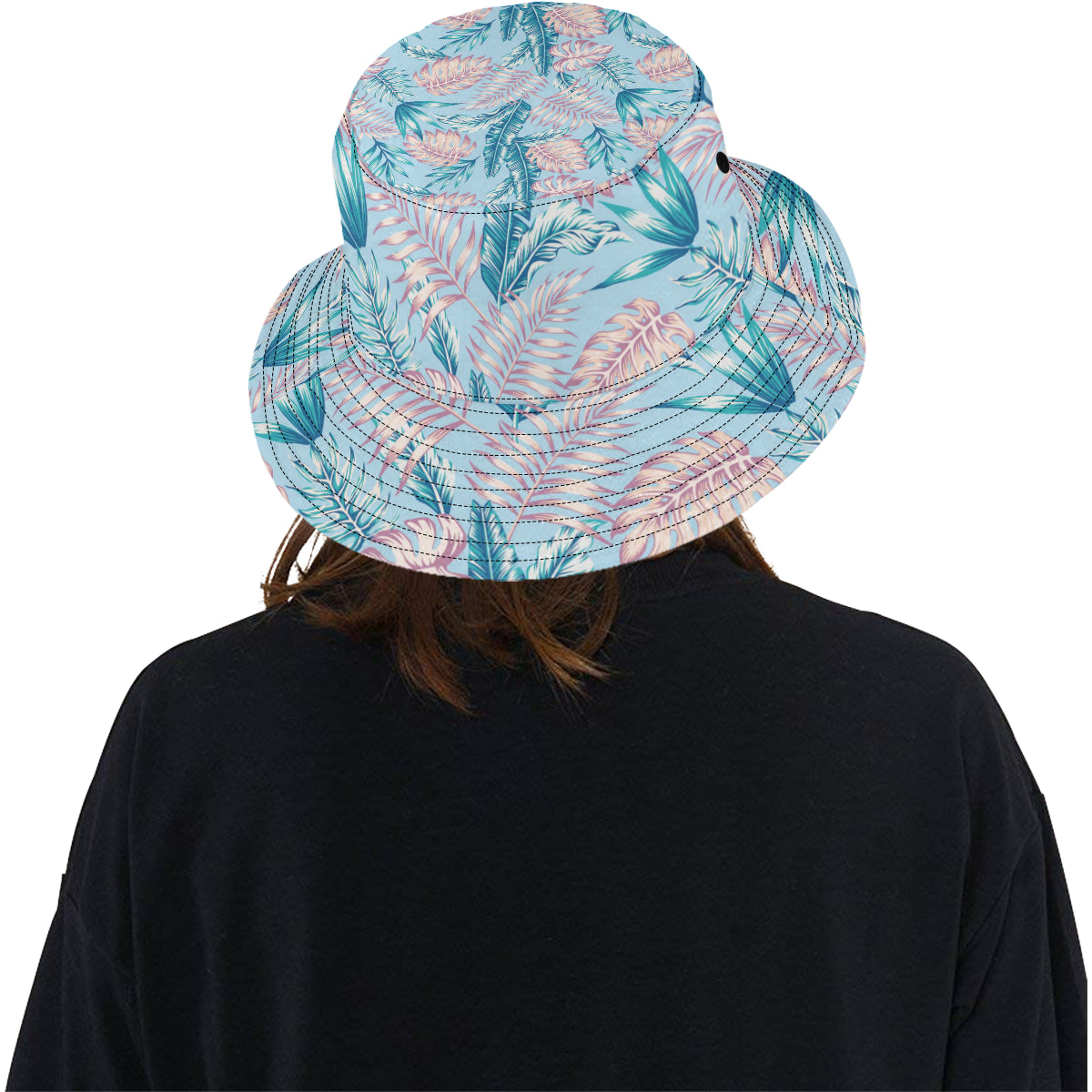 Tropical Flower Pattern Print Design TF01 Unisex Bucket Hat
