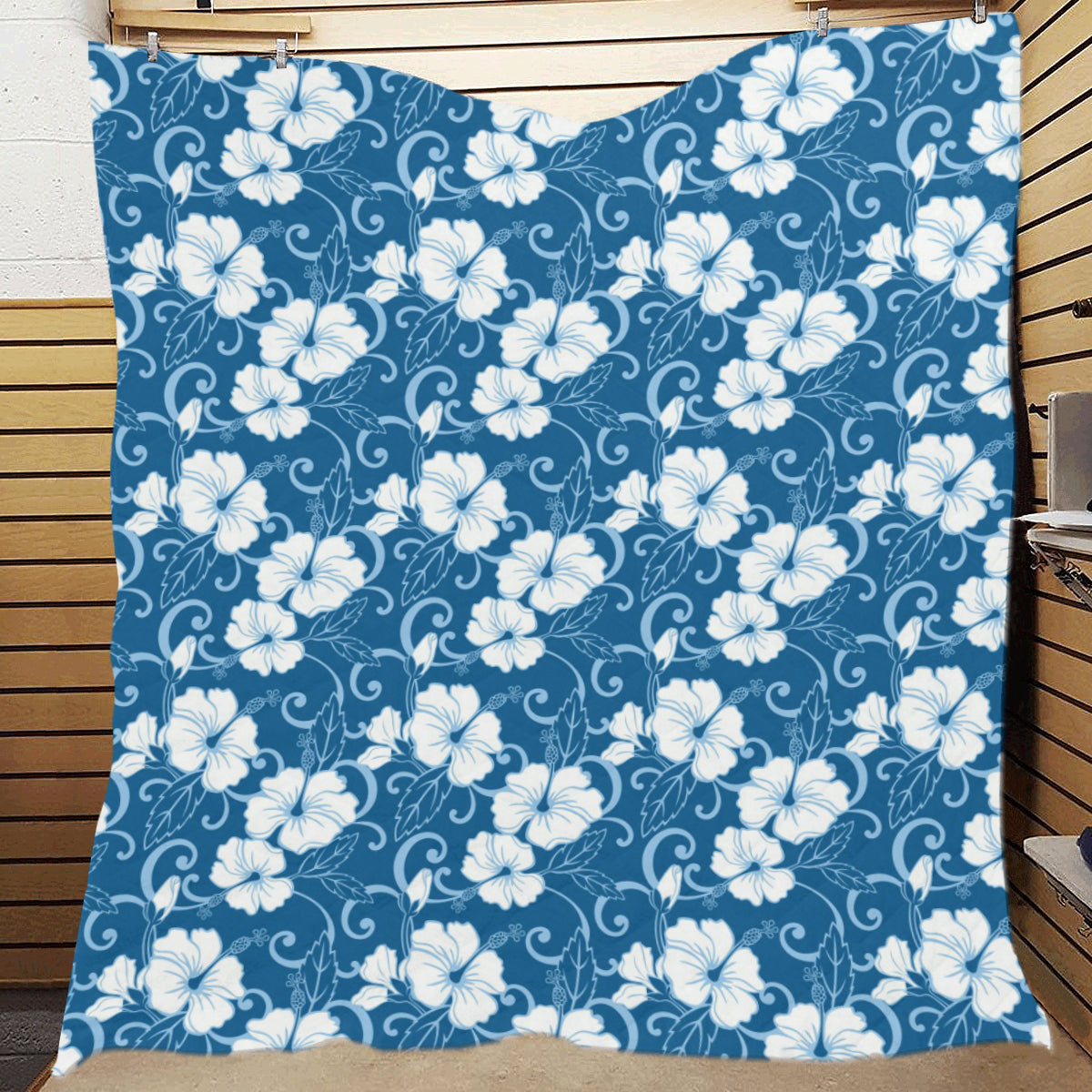 Hibiscus Pattern Print Design HB03 Premium Quilt