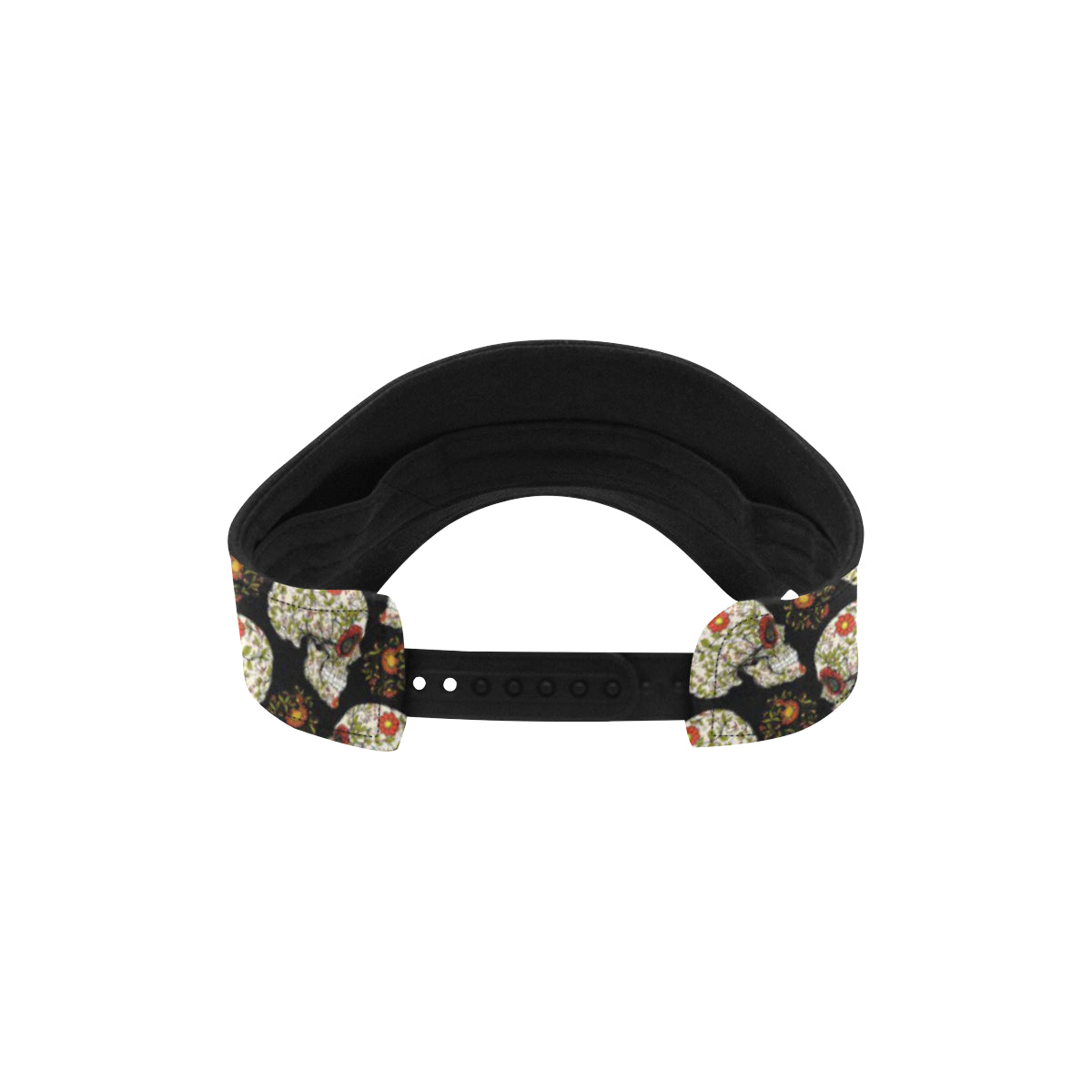Sugar Skull Flower Design Themed Print Unisex Sun Visor