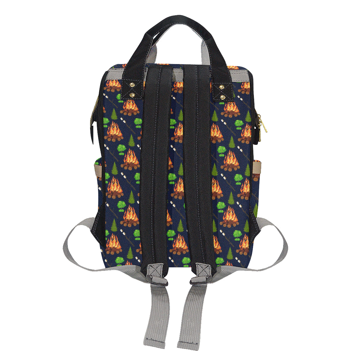 Camfire marshmallow Camping Design Print Diaper Bag Backpack