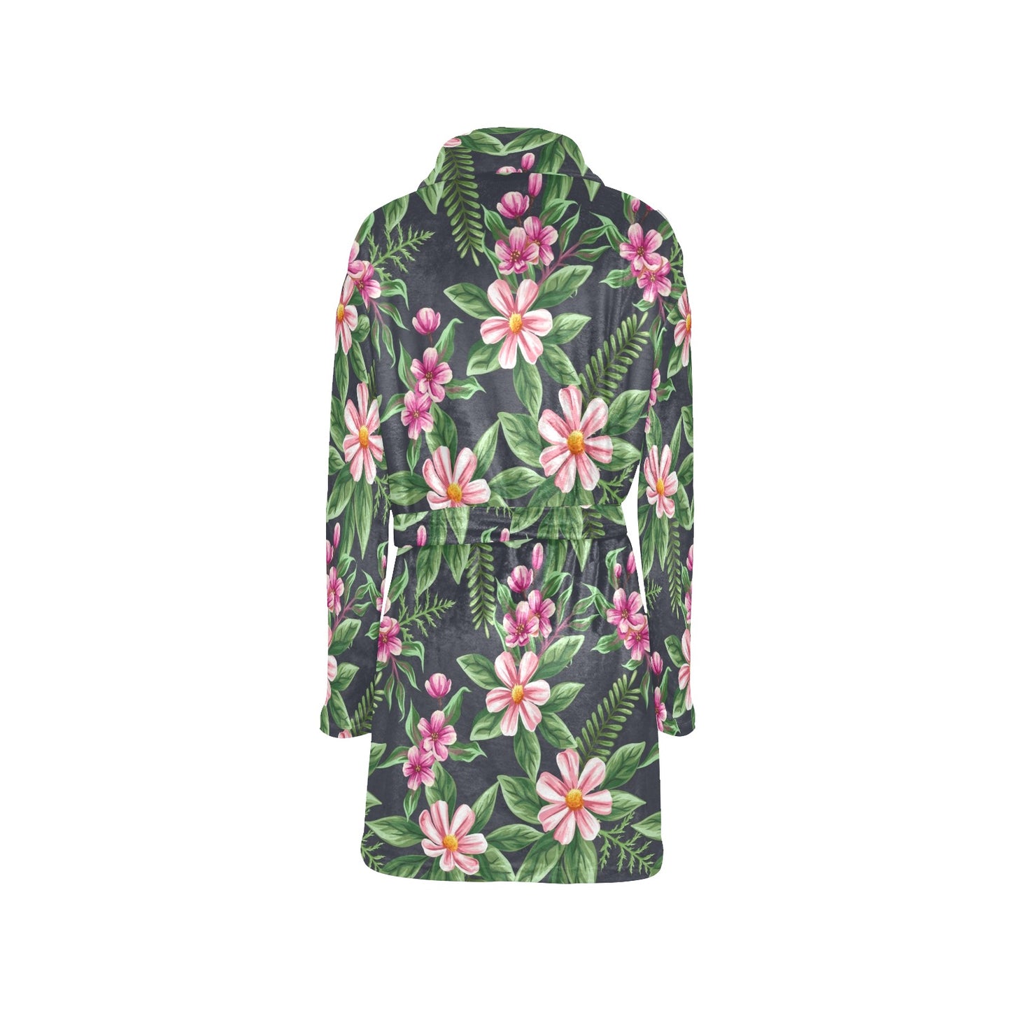 Summer Floral Pattern Print Design SF010 Women's Fleece Robe