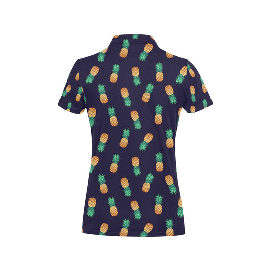 Pineapple Pattern Women's Polo Shirt