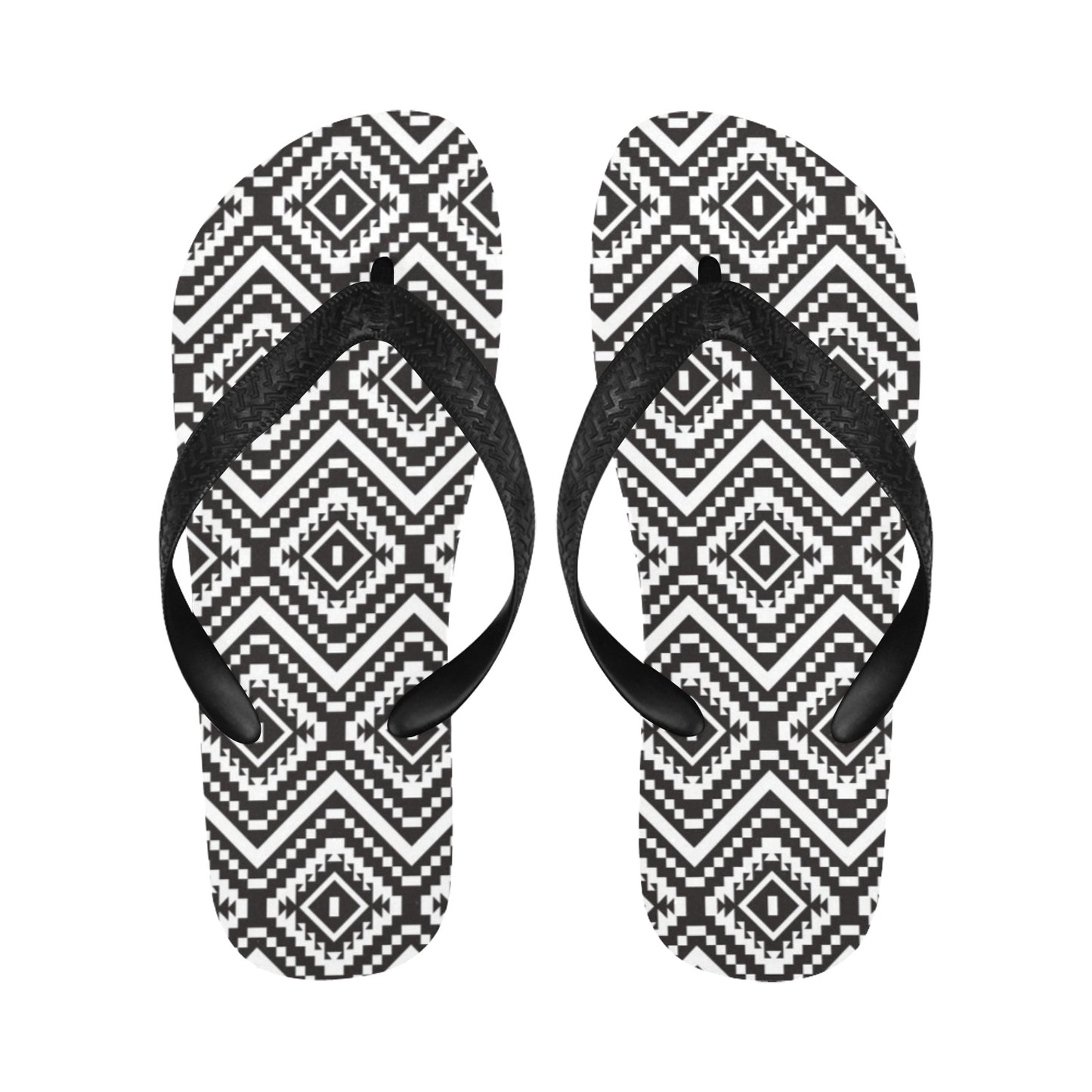 Tribal Pattern Print Design LKS303 Flip Flops