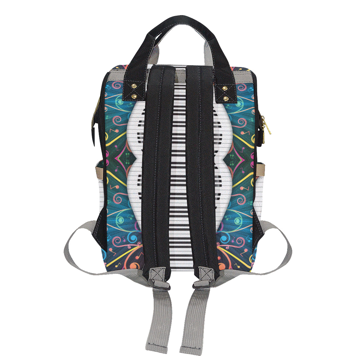 Piano Pattern Print Design 01 Diaper Bag Backpack