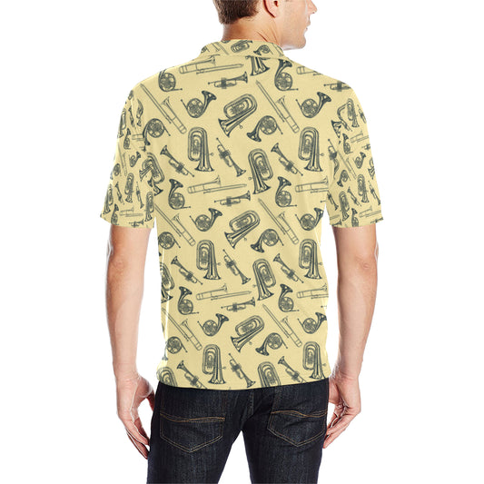 Tuba Pattern Print Design 01 Men Polo Shirt