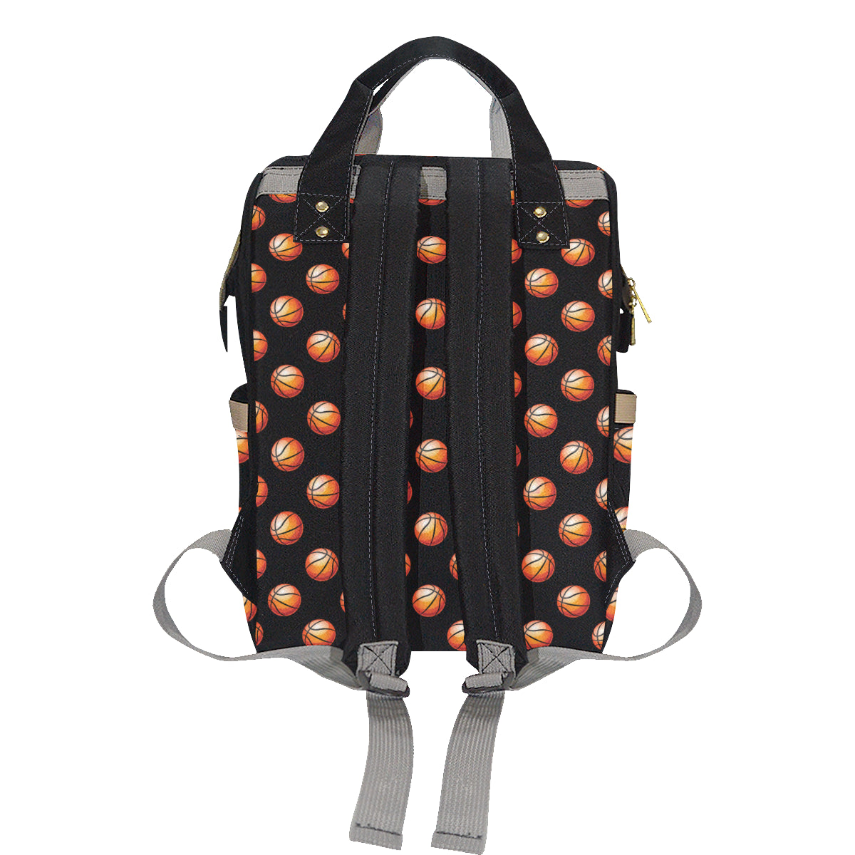 Basketball Pattern Print Design 01 Diaper Bag Backpack